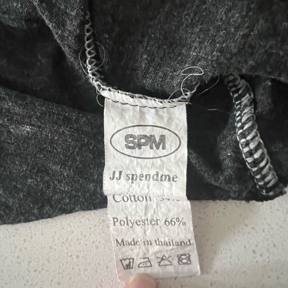 JJ spend me SPM lips dark gray tank top workout athletic women's medium - Picture 3 of 3